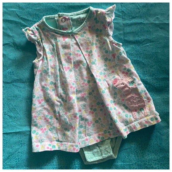 Carters floral bodysuit dress Sz 6/9 months - Picture 1 of 5